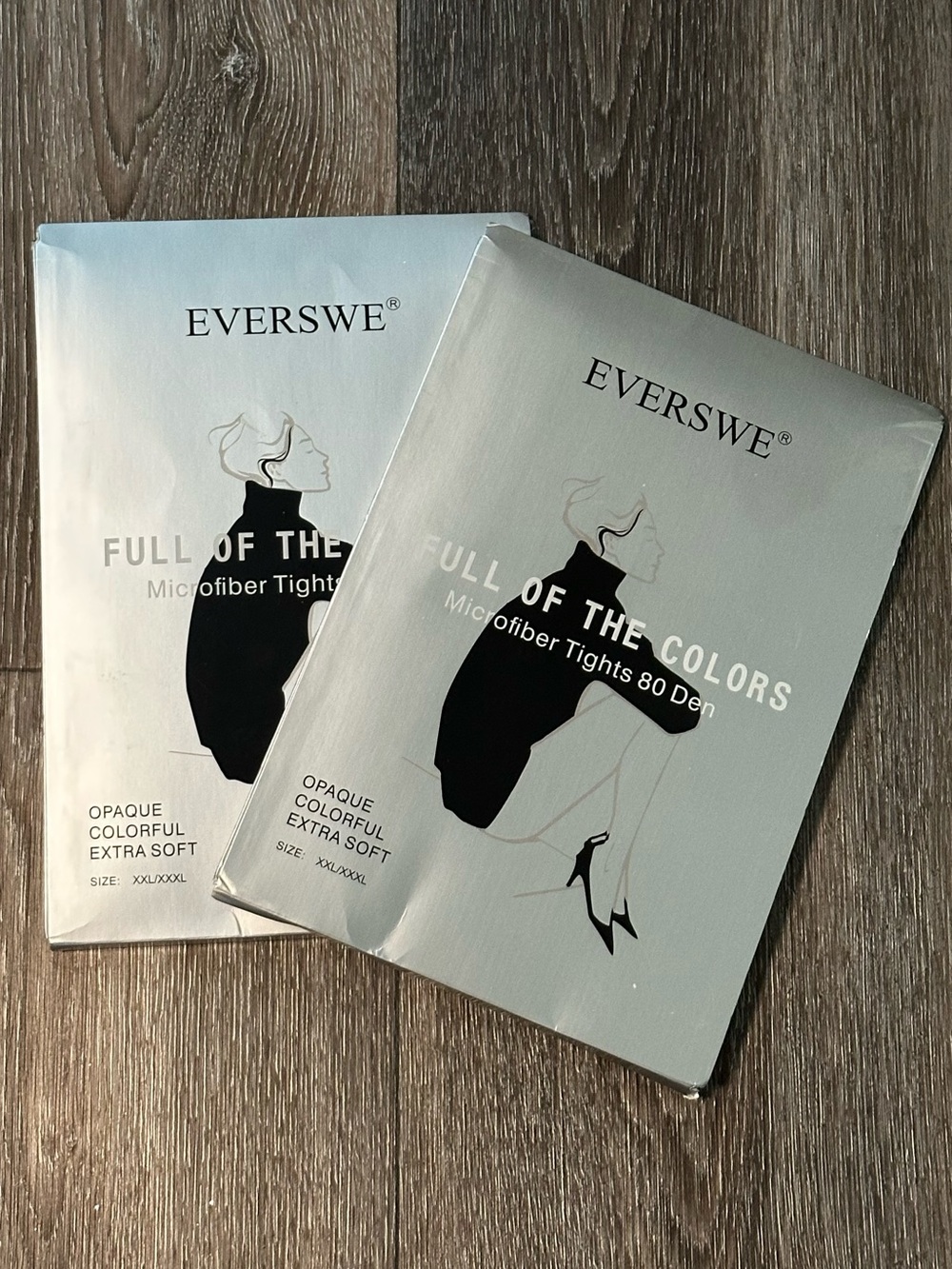 NWT EVERSWE Microfiber Tights XXL-XXXL Lot of 2